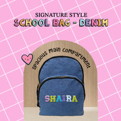 Denim Backpack for School