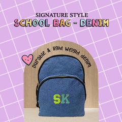 Denim Backpack for School