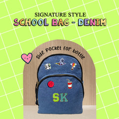 Denim Backpack for School