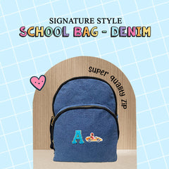 Denim Backpack for School