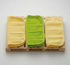 2 Yellow & green - Face Towels