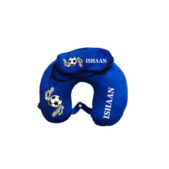 Printed Neck Pillow & Eye Mask Set