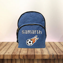 Colour Print Denim School Bag