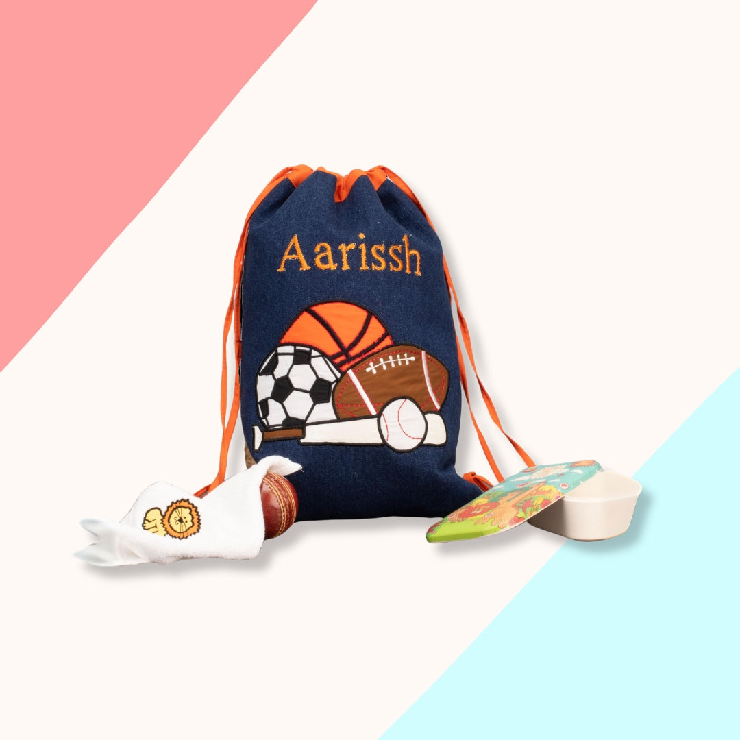 Denim Drawstring Bags - The Little Gift Co