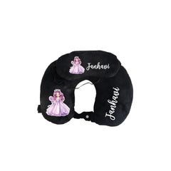 Printed Neck Pillow & Eye Mask Set