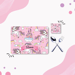 Silicon Table mat, coaster, spoon & fork