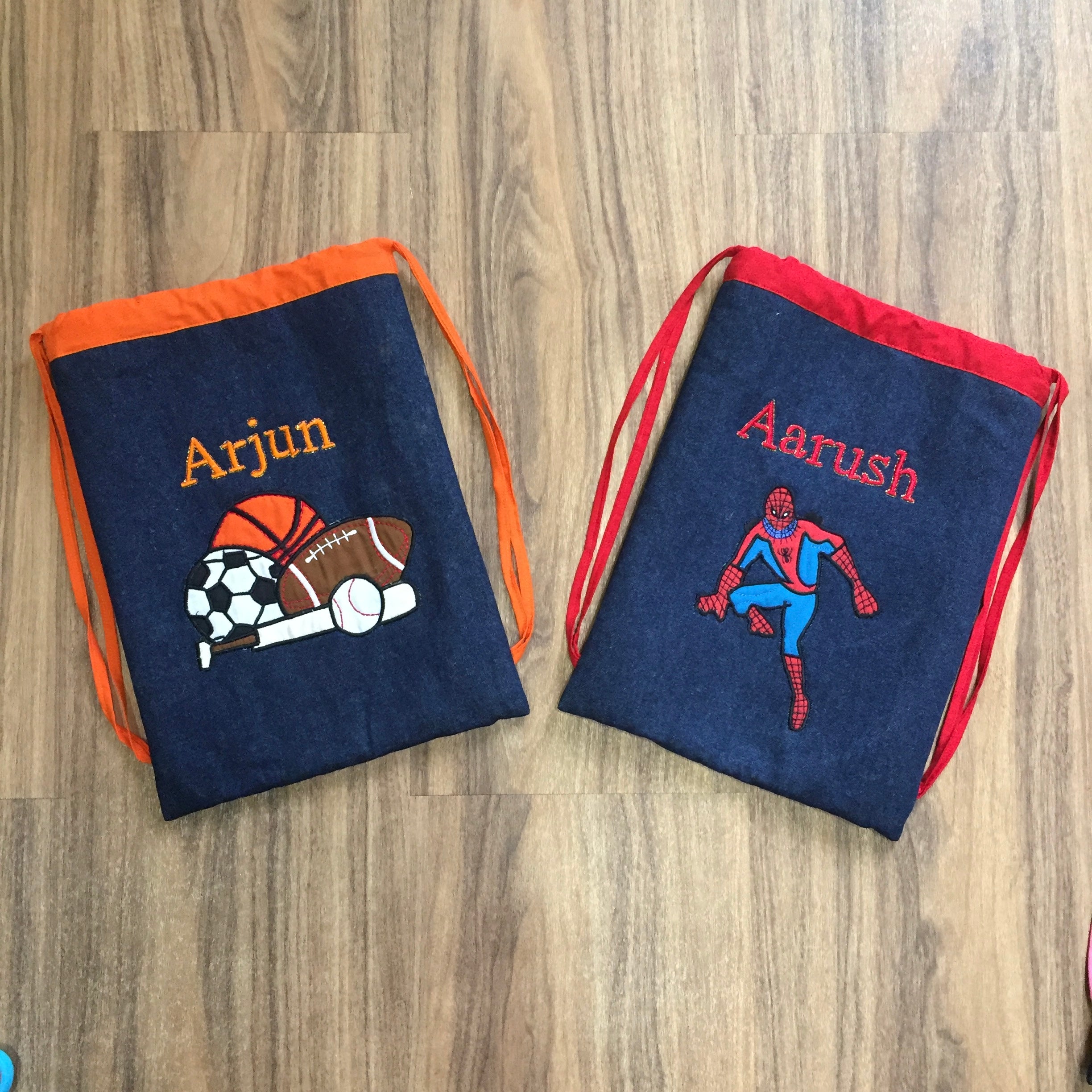 Denim Drawstring Bags - The Little Gift Co