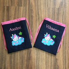 Denim Drawstring Bags - The Little Gift Co