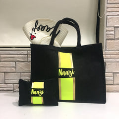Black (thin stripes) - Gold Yellow Gold stripes - The Little Gift Co