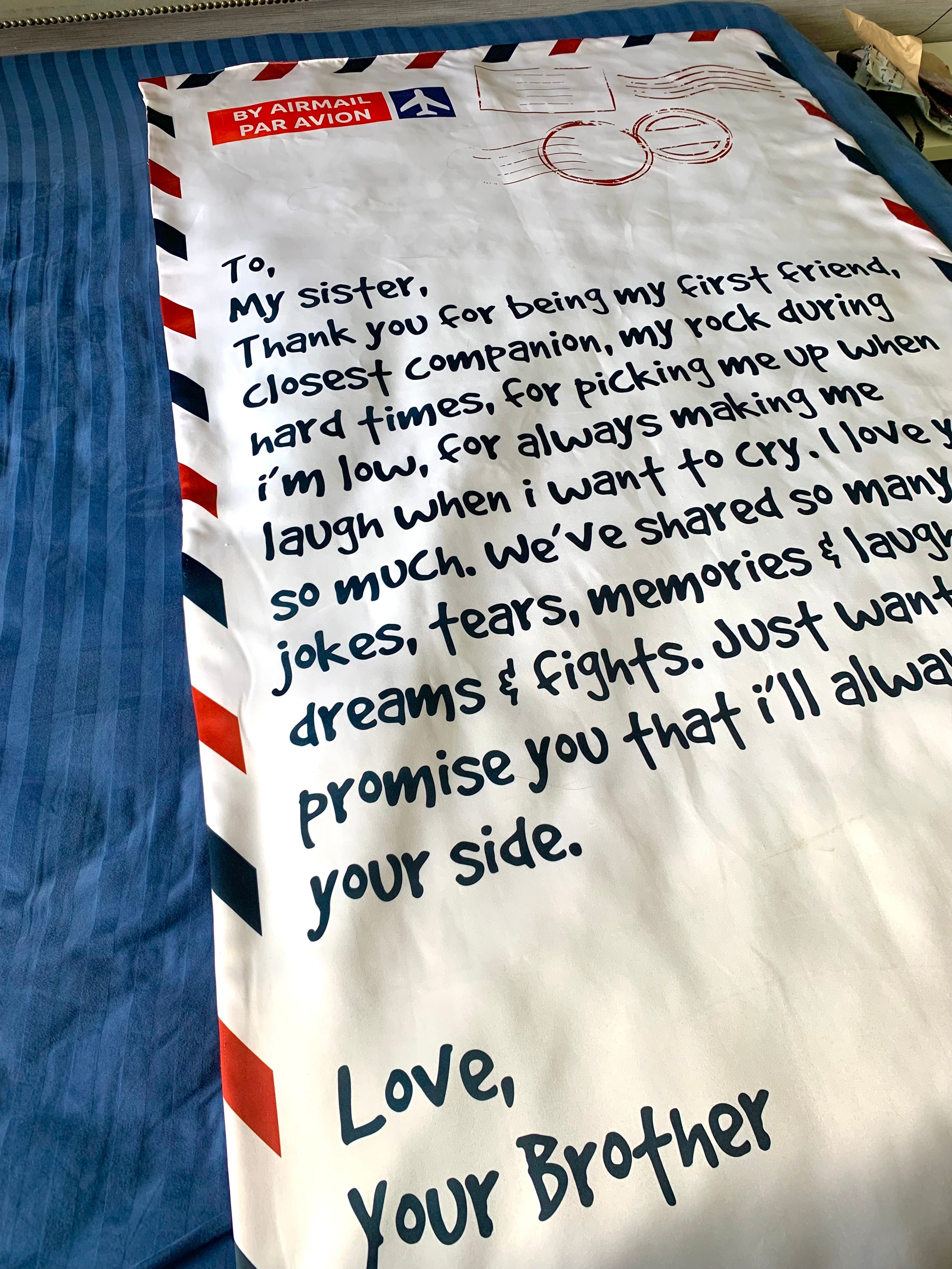Air Mail Blanket - The Little Gift Co