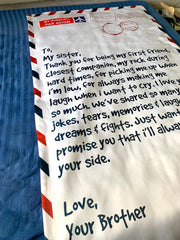 Air Mail Blanket - The Little Gift Co