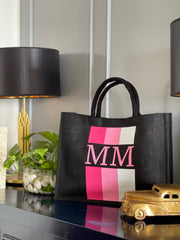 Black - Pink stripes - The Little Gift Co