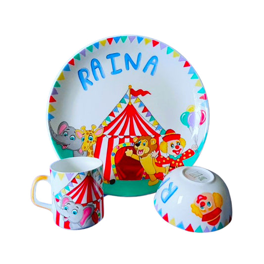 Circus Snack Set : Hand Painted