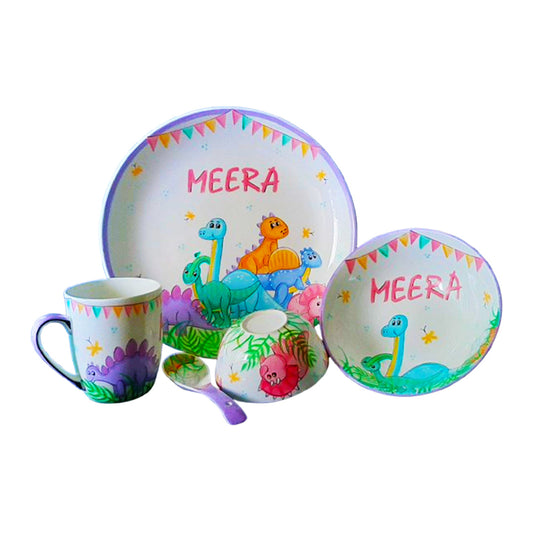 Dinosaurs Snack Set : Hand Painted