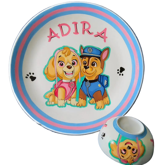 Paw Patrol Snack Set : Hand Painted