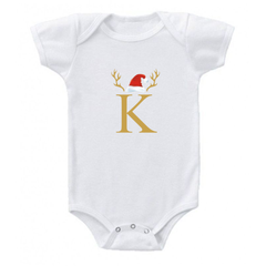 Initial with cap Onesie