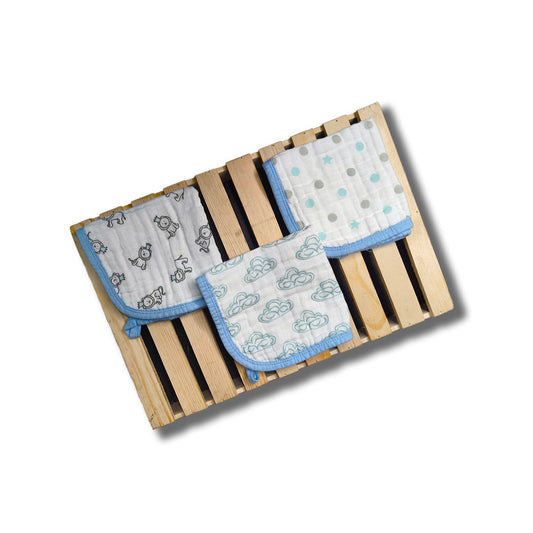 Lion, Polka Dots, Clouds: Blue - The Little Gift Co
