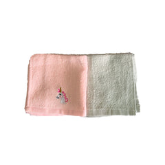 Pink unicorn & white