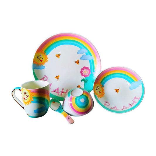 Rainbow Pastel Snack Set : Hand Painted