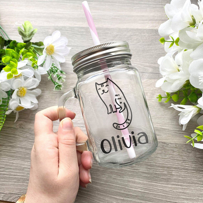 Clear mason jar