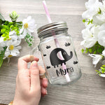 Clear mason jar