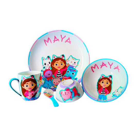 Gabby Snack Set : Hand Painted
