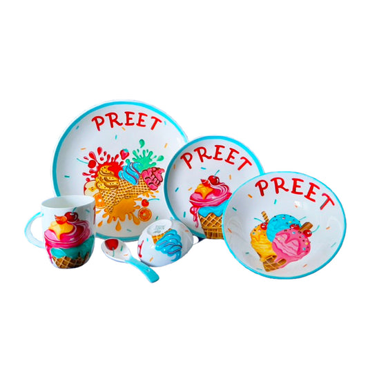 Ice Cream Craze Snack Set : Hand Painted