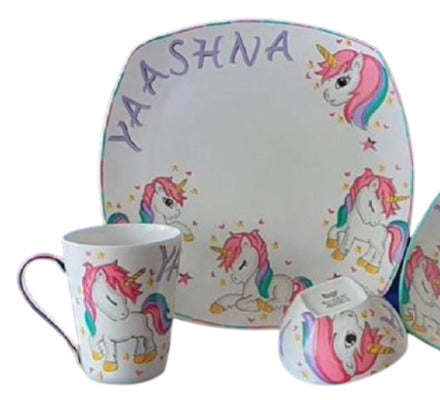 Unicorn Square theme Crockery Set