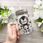 Clear mason jar