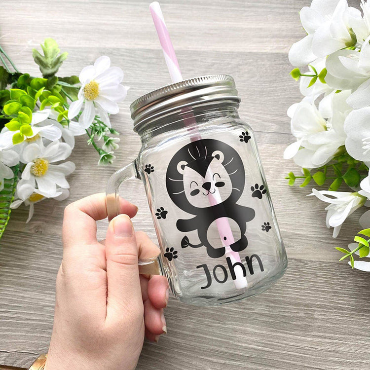 Clear mason jar