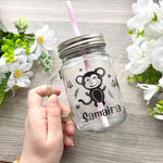 Clear mason jar