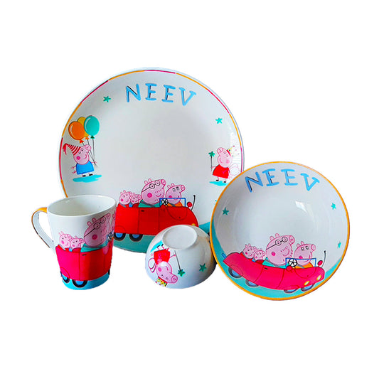 Peppa Pig Family Car Snack Set : Hand Painted