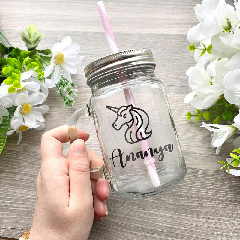 Clear mason jar