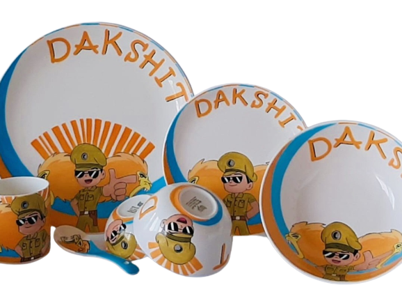 Inspector Bheem theme Crockery Set