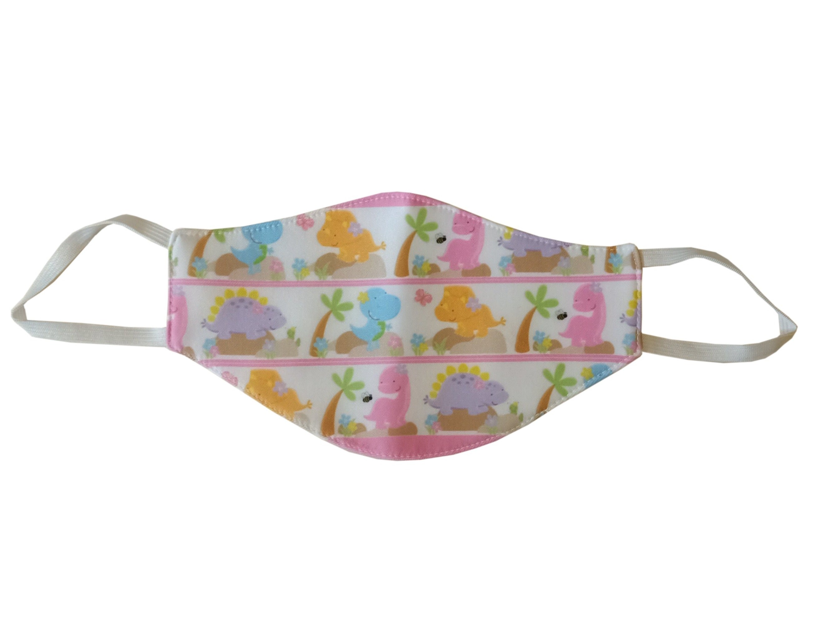 Big Dinos Face Mask - Pink - The Little Gift Co