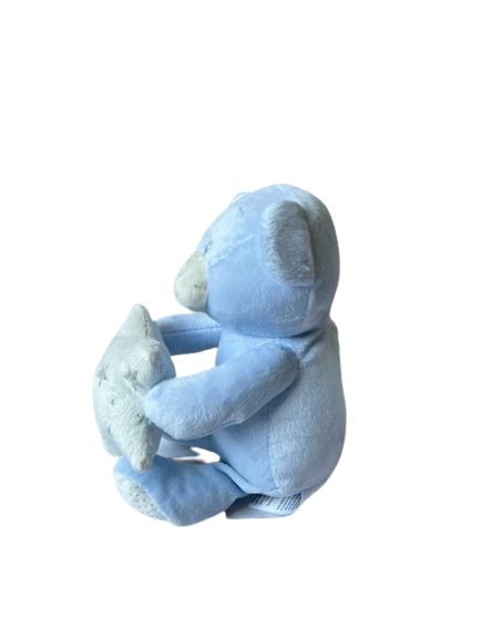 Stuffed Toy Rattle- Blue Teddy