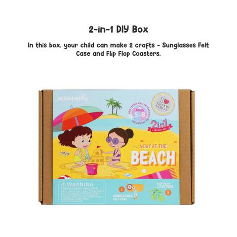 A Day at the Beach 2-in-1 DIY Craft Box - The Little Gift Co