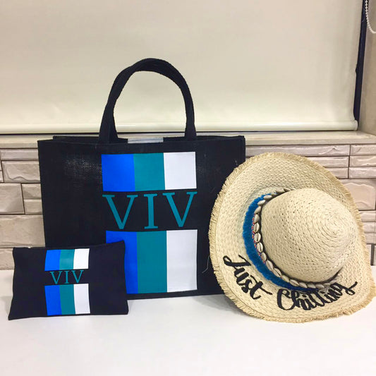 Black - Blue stripes - The Little Gift Co