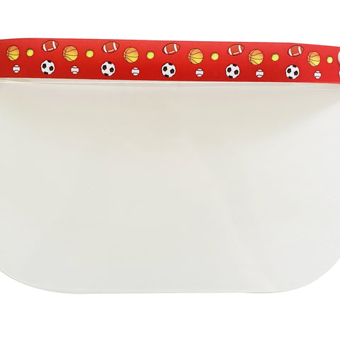 Lets Play Ball Face Shield - Red