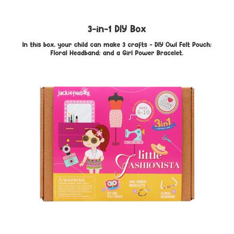 Little Fashionista 3-in-1 DIY Craft Box - The Little Gift Co