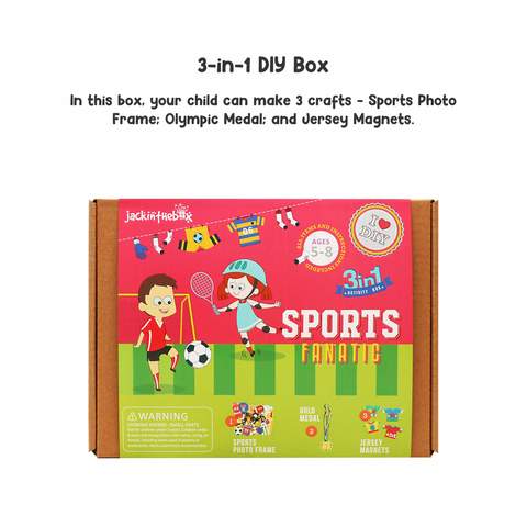 Sports Fanatic 3-in-1 DIY Craft Box - The Little Gift Co