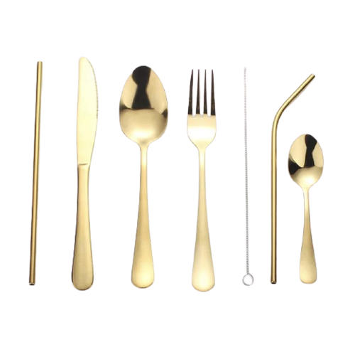 Golden Stainless Steel Cutlery- Set of 7