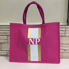 Hot Pink - Gold Stripes - The Little Gift Co