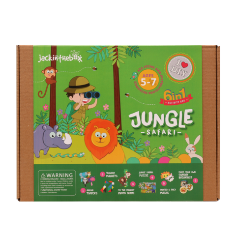 Jungle Safari 6-in-1 DIY Craft Box - The Little Gift Co