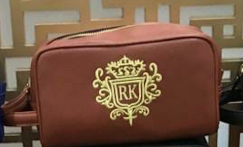 Toiletry Bag - Brown (Royal Font)