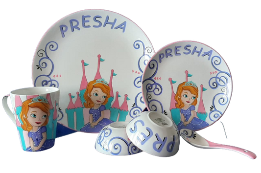 Sophia Princess Crockery Set - The Little Gift Co