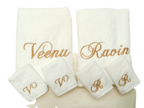 Cursive Bath Linen Set