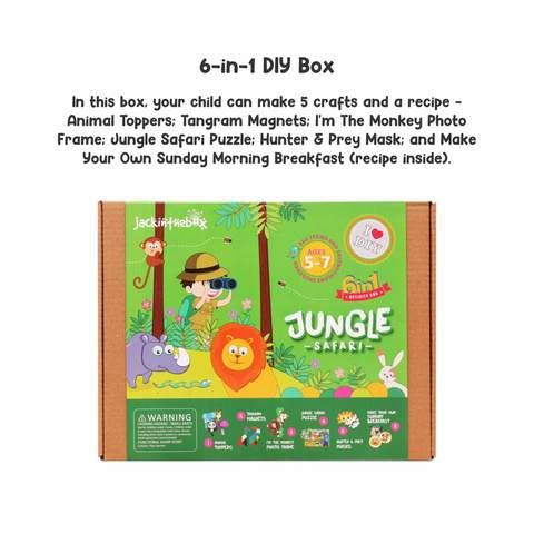 Jungle Safari 6-in-1 DIY Craft Box - The Little Gift Co